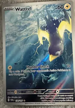 Wattrel IR 178/167 Twilight Masquerade Holo Full Art Pokemon Illustration - Image 1