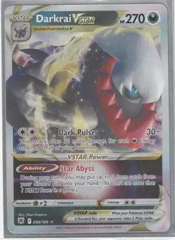 Pokemon TCG Darkrai VSTAR Sword & Shield Astral Radiance 099/189 Holo Ultra NM - Image 1