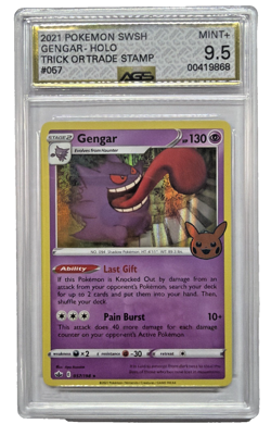 2021 Pokemon Trick Or Trade Stamp 057/198 Holo Gengar AGS 9.5 MINT - Image 1