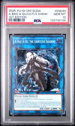 Yu-Gi-Oh! A Bao A Qu, the Lightless Shadow SUDA-EN049 - Secret Rare - PSA 10 - Image 1