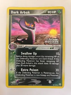 Dark Arbok 29/109 Reverse Holo - ex Team Rocket Returns Pokemon Card - NM - Image 1
