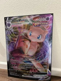 LARGE 17"X24" POKEMON MEW & GENGAR 3D CARD POSTER condition in description - Image 1
