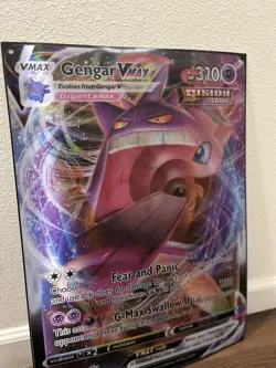 LARGE 17"X24" POKEMON MEW & GENGAR 3D CARD POSTER condition in description - Image 2