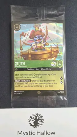 Stitch-Alien Buccaneer Disney Lorcana Promo Cards 8/P2 sealed in pack. - Image 1