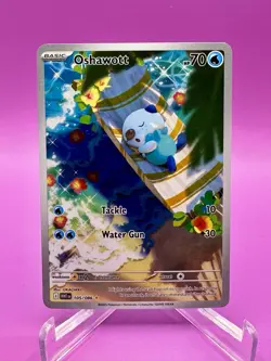 Pokemon TCG White Flare Oshawott Illustration Rare Card 105/086 - Image 1
