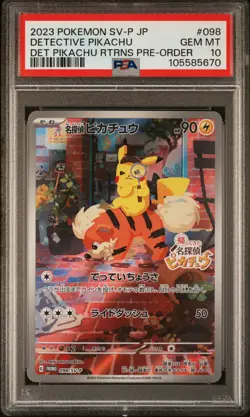 Detective Pikachu - 098/SV-P 098/SV-P Sv-P Promotional Cards Holo PSA 10 - Image 1