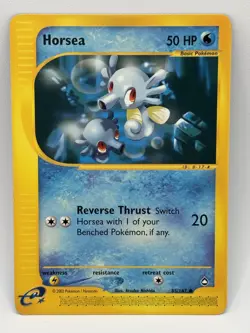 Pokemon TCG Aquapolis Horsea Regular Common E-Card 85/147 NM - Image 1