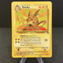Raichu 29/62 Fossil Rare Non-Holo Vintage Pokemon TCG Card - Image 1