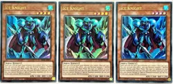 3 x BROL-EN014 Ice Knight - Ultra Rare 1st Edition Near Mint YuGiOh Cards - Image 1