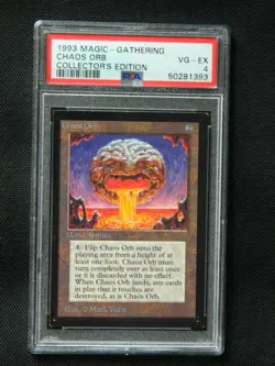 1993 magic the gathering card CHAOS ORB COLLECTOR'S EDITION VG-EX 4 PSA - Image 1