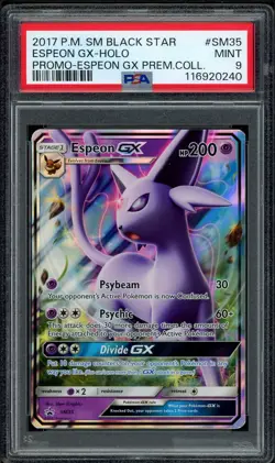 2017 PSA 9 Pokemon SM Espeon GX BSP SM35 Espeon GX Premium Coll Promo Card - Image 1