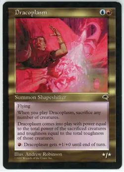 Dracoplasm Tempest PLAYED Blue Red Rare MAGIC THE GATHERING CARD - Image 1
