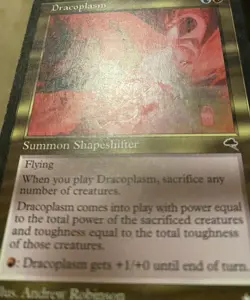 Dracoplasm Tempest PLAYED Blue Red Rare MAGIC THE GATHERING CARD - Image 3