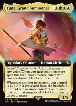 Magic MtG: *Extended Art* Yuna, Grand Summoner (Final Fantasy Commander), NM - Image 1