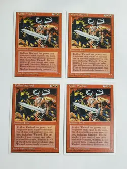 MTG Playset 4x Keldon Warlord (4th Edition/Red/U) - BGM - Image 1