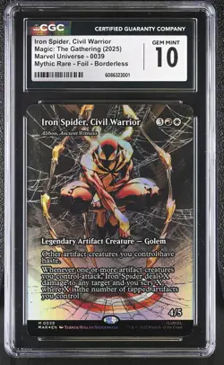ALIBOU, ANCIENT WITNESS Marvel Iron Spider, Civil Warrior Foil CGC 10 MTG EDH - Image 1