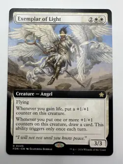 MTG TCG Exemplar of Light (Extended Art) Foundations Regular - Image 1