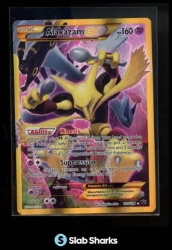 2016 POKEMON XY FATES COLLIDE #125/124 ALAKAZAM EX SECRET RARE - Image 1