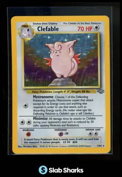 1999 POKEMON JUNGLE #1/64 CLEFABLE RARE HOLO - Image 1