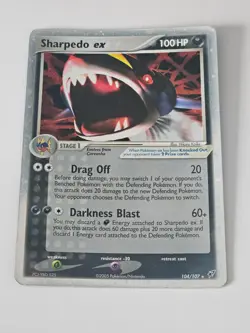 Sharpedo EX 104/107 EX Deoxys 2005 Ultra Rare Holo Pokemon TCG LP - Image 1