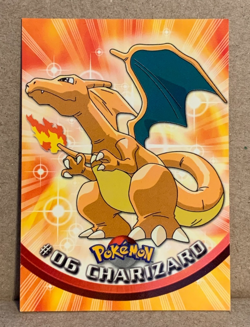 1999 Topps Pokemon TV Animation Edition Charizard Non- Holo Foil #06 Blue Logo - Image 1