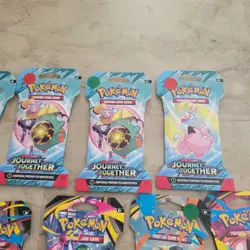 Pokemon TCG Mega Evolutions Sleeved Booster Full Art Set W Journey 9 Packs Total - Image 3