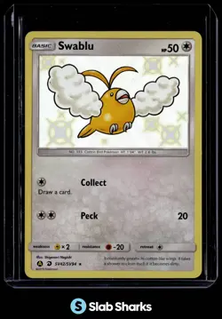 2019 POKEMON SM HIDDEN FATES #SV42/SV94 SWABLU SHINY VAULT RARE - Image 1