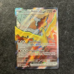 Pokemon TCG Team Rockets Moltres EX Destined Rivals 208/182 NearMint Condition - Image 1