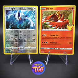 Pokemon TCG Lugia Vivid Voltage Reverse Holo & Ho-Oh Celebrations Holo Near Mint - Image 1