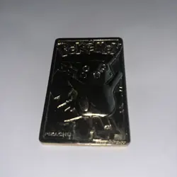 23K Gold Plated Pikachu 1999 Burger King Pokemon Promo Bar - Image 4