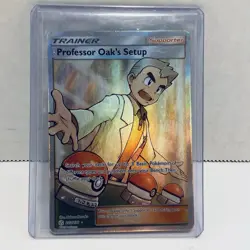 Professor Oak's Setup (Full Art) 233/236 Sm-Cosmic Eclipse Holo single card 2019 - Image 1