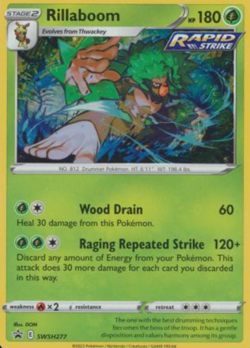 1X NM Rillaboom - SWSH277 - Holo Promo - Crown Zenith Card - Image 1