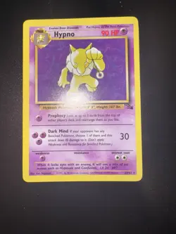 Hypno 23/62 Fossil Unlimited Non Holo Rare Pokemon TCG NM Card - Image 1