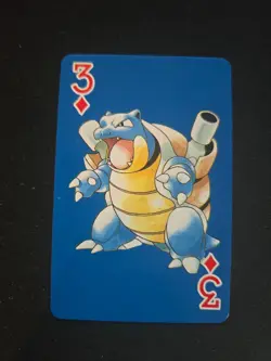 Vintage Pokemon Pocket Monsters Poker Playing Card Blastoise 3 of Diamonds - Image 1