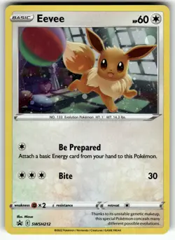Eevee - SWSH212 SWSH: Sword & Shield Promo Cards NM Pokemon Card TCG - Image 1