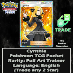 Cynthia Full Art Trainer Supporter Card [POKEMON TCG POCKET] - Image 1