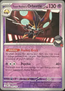 Team Rocket's Orbeetle 089/182 Sv10: Destined Rivals Reverse Holo - Pokemon Card - Image 1