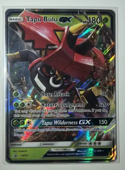 Tapu Bulu GX 2017 SM32 Black Star Promo Full Art Holo Rare Pokemon Trading Card - Image 3