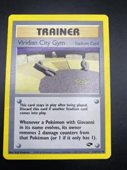 Pokemon Trainer Card Viridian City Gym Stadium Card 122/132 pokemon card - Image 1