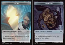 4x Shard (2) // Treasure (15) Token - Foil MTG Duskmourn: House of Horror NM Mag - Image 1