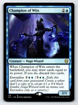 Champion of Wits R Commander 2021 # 116 NM Normal - Image 1