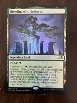 MTG Boseiju, Who Endures FOIL Kamigawa Neon Dynasty Pack Promo 266/302 - Image 1