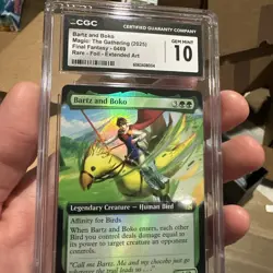 Magic the Gathering Bartz and Boko (Extend Art) Final Fantasy Foil Graded CGC 10 - Image 1