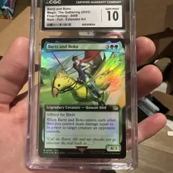 Magic the Gathering Bartz and Boko (Extend Art) Final Fantasy Foil Graded CGC 10 - Image 2