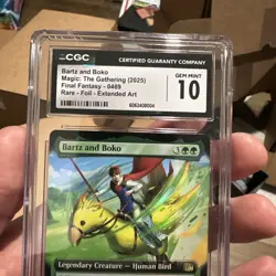 Magic the Gathering Bartz and Boko (Extend Art) Final Fantasy Foil Graded CGC 10 - Image 3
