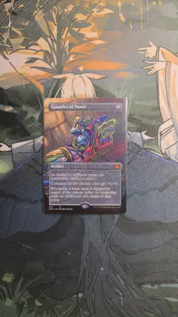 Gauntlet of Power •Borderless Alt Art• Mythic Artifact • Dominaria Remastered - Image 1