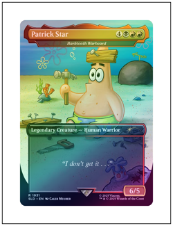 1x Patrick Star, Foil, Spongebob Squarepants Secret Lair Drop, MTG NM - Image 1