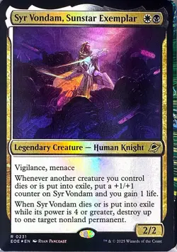 Syr Vondam, Sunstar Exemplar Foil R Edge of Eternities 231 NM - Image 1