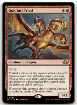 Goldlust Triad #34 MTG Tarkir Dragonstorm TDC NM X1 - Image 1