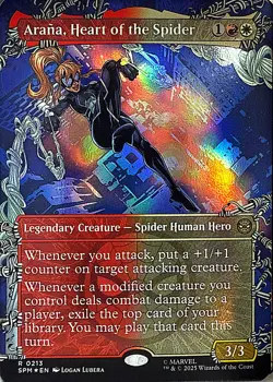 Arana, Heart of the Spider (Borderless) Foil R Marvel's Spider-Man 213 NM - Image 1